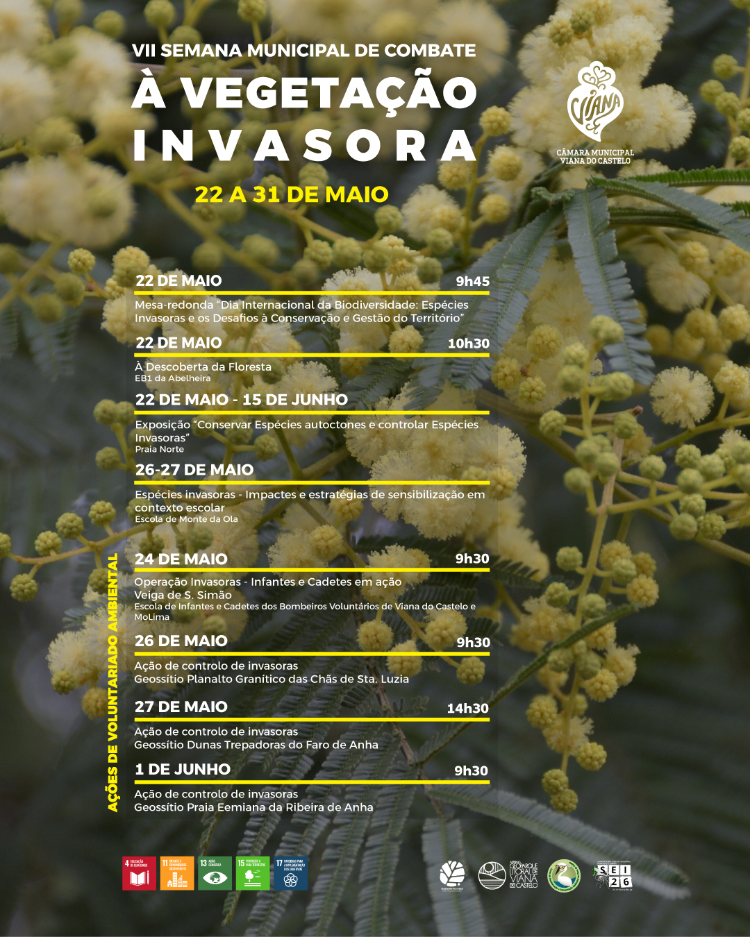 VII Semana Municipal de Combate à Vegetação Invasora, de 22 a 31 de maio